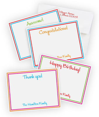 Bright and Fun All Occasion Flat Correspondence Cards